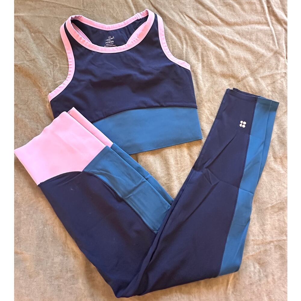 Sweaty Betty Power Frame Workout Top & Power Block High Waist 7/8 Leggings